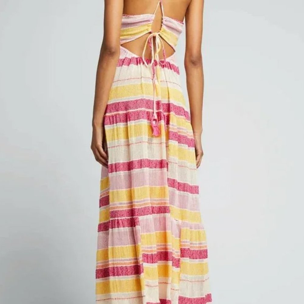 NWT - Ramy Brook Women's Standard Striped Freda Coverup Maxi Dress